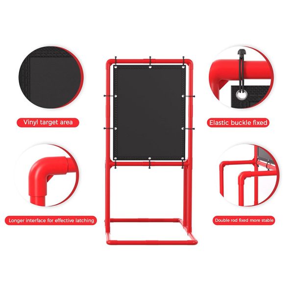 Baseball Strike Zone Target for Plastic Balls Portable Baseball Pitching Training with Practice Frame