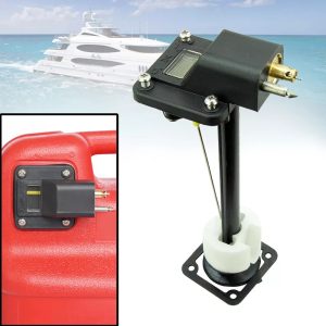 Boat Fuel Tank Connector Fitting with Fuel Meter Marine Outboard Oil Tank Gauge