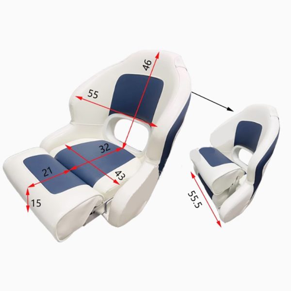 Boat Seat Boat Chair with Back Support Pads for Canoe Speedboat