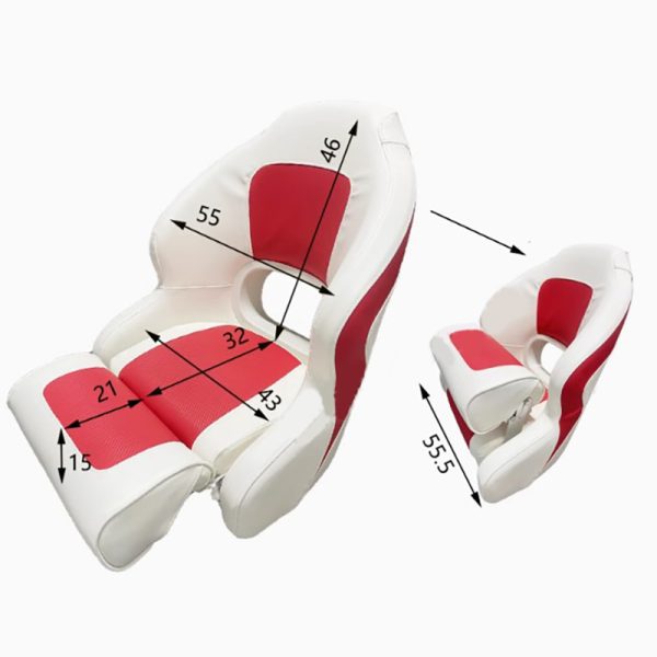 Boat Seat Boat Chair with Back Support Pads for Canoe Speedboat