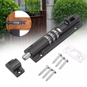 Combination Slide Lock Password Locking Bolt with Screws Internal External Door Lock Kit