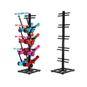 Double-sided Scooter Display Stand Heavy Duty Floor Standing Children Skateboard Rack