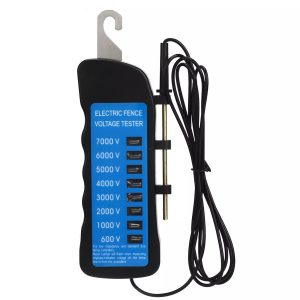 Farm Electric Fence Voltage Tester 8 Indicator Lights 600-7000V Test Range Tool