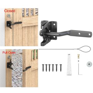 Fence Self Locking Gate Latch Post Mount Hardware for Backyard Garden Shed