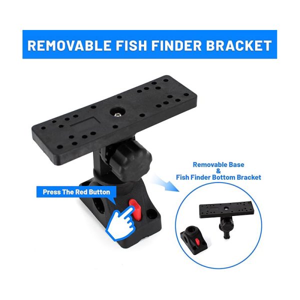 Fish Finder Mounts 360° Adjustable Fish Finder Brackets for Boat Canoe Kayak