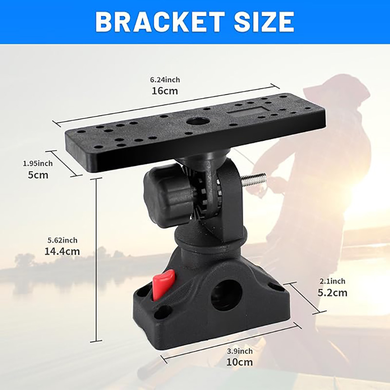 Fish Finder Mounts 360° Adjustable Fish Finder Brackets for Boat Canoe Kayak