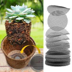 50pcs Flower Pot Hole Mesh Pads Drainage Bonsai Mat Leakage-proof Mats