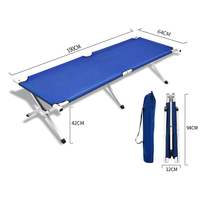 Folding Camping Bed Stretcher Aluminium Light Weight Camp Portable with Carry Bag