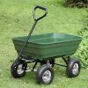 Garden Dump Cart Agricultural Dumper Lawn Utility Trolley for Yard Farm