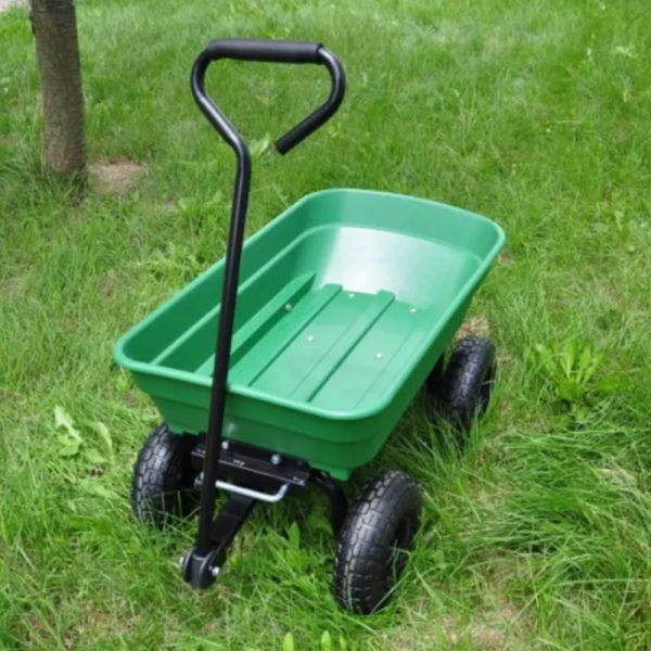 Garden Dump Cart Agricultural Dumper Lawn Utility Trolley for Yard Farm