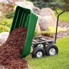 Garden Dump Cart Agricultural Dumper Lawn Utility Trolley for Yard Farm