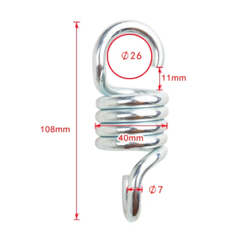 2pcs Hammock Spring Hooks Heavy Duty Extension Spring for Swing Chairs