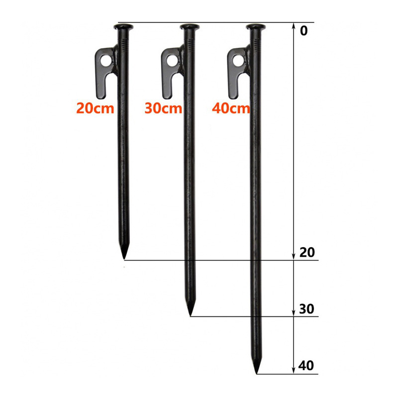 Heavy Duty Camping Tent Pegs 20cm 30cm 40cm Outdoor Stakes Peg Ground Nail