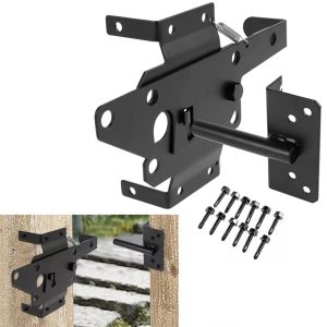 Heavy Duty Self Locking Fence Latch Post Mount Stainless Steel Gate Lock