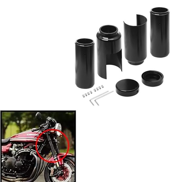 Motorcycle Fork Cover Tube Caps Kit Fit for Harley Dyna FXD Street Fat Bob Low Rider 06-17