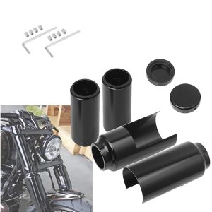 Motorcycle Fork Cover Tube Caps Kit Fit for Harley Dyna FXD Street Fat Bob Low Rider 06-17