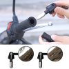 2pcs Motorcycle Round Rear View Mirrors Universal Motorbike Handlebar Round Convex Mirror