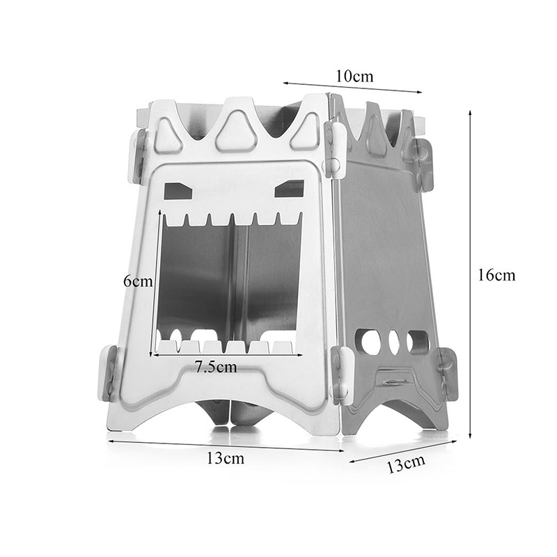 Outdoor Camping Folding Wood Stove Portable Picnic Hiking Backpacking Cook Burner