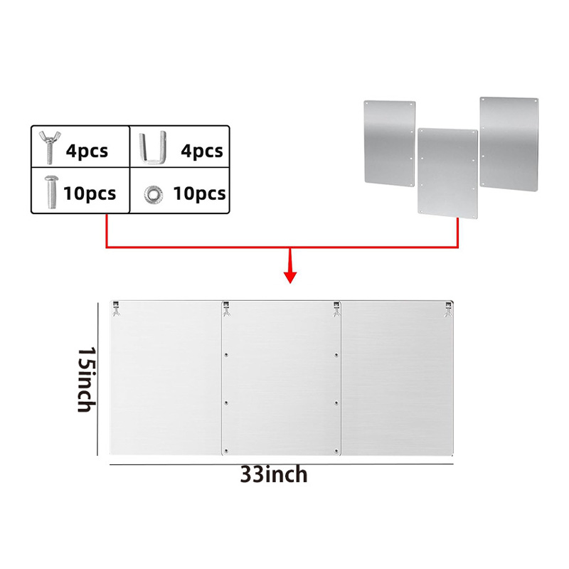 Patio Heater Reflector Hood Adjustable Reflector for Round Natural Gas Propane Heaters