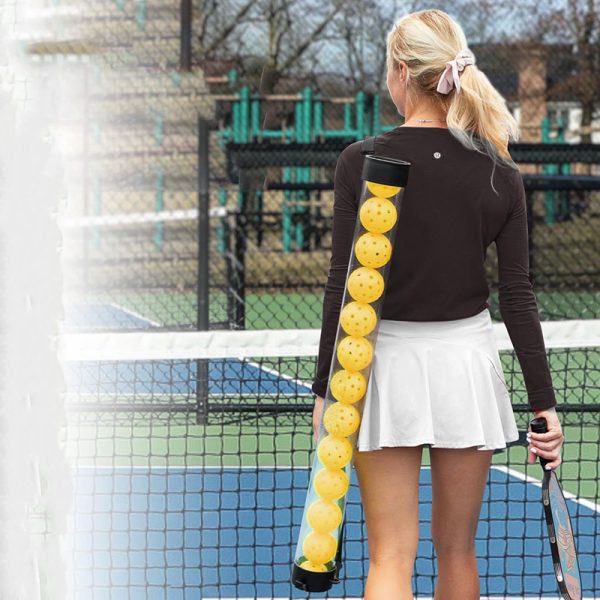 Pickleball Picker Upper Holds 14 Balls Pickleball Ball Picker Tube with Shoulder Strap