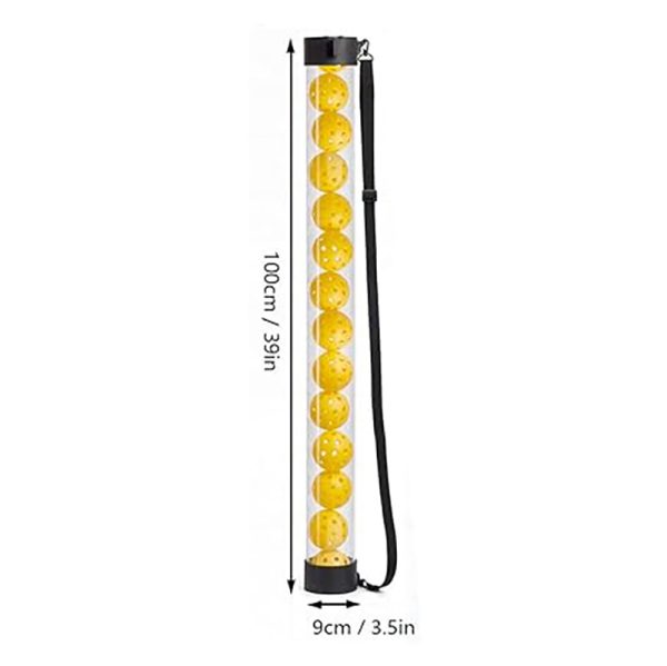 Pickleball Picker Upper Holds 14 Balls Pickleball Ball Picker Tube with Shoulder Strap