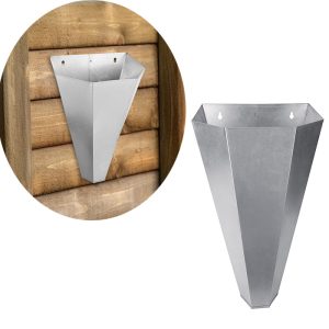 2pcs Poultry Restraining Cone Galvanized Steel Poultry Flat Back Funnel