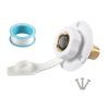 RV Water Inlet Connection Flange Brass RV City Water Fill Entry with Check Valve for RV Camper Marine Trailer