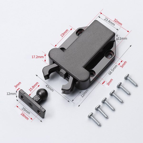 Rebound Self-Locking Door Catch Push Open Latch for Bedroom Cabinet Cupboard Drawer