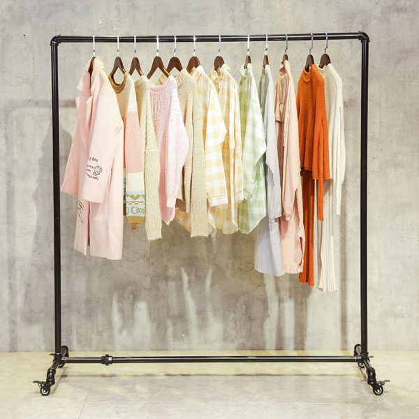 Shop Clothes Rack with Wheels Heavy Duty Commercial Garment Rack Retail Shop Display Rack