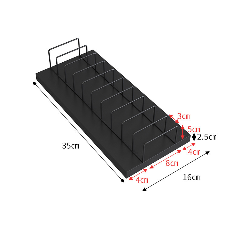 Single Row Desktop Tile Display Stand for Shopping Malls Retail Store Exhibitions