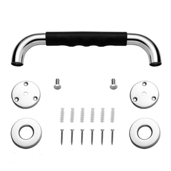 Stainless Steel Anti-slip Bathroom Grab Bar with Rubber Grip Shower Bathtub Grab Handle