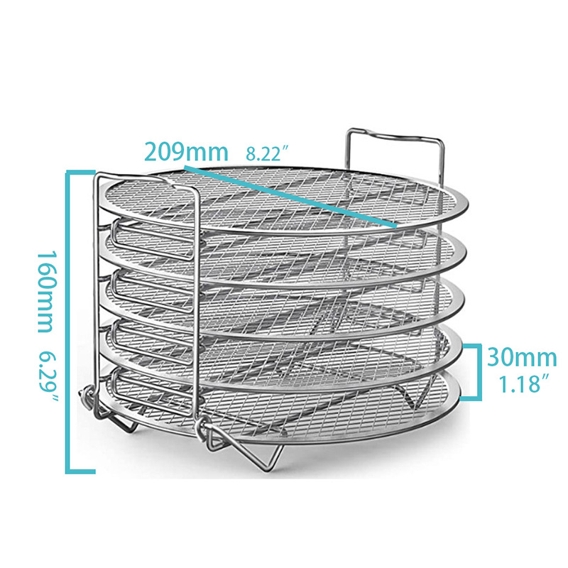 Stainless Steel Dehydrator Rack Food Grade 5-layer Air Fryer Stand