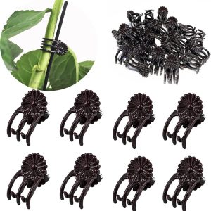 100pcs Stem Orchid Support Clips Garden Butterfly Orchid Plant Clamps