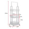 Store Retail Rack 3-tier Makeup Stand Metal Wire Snack Drink Display Cart