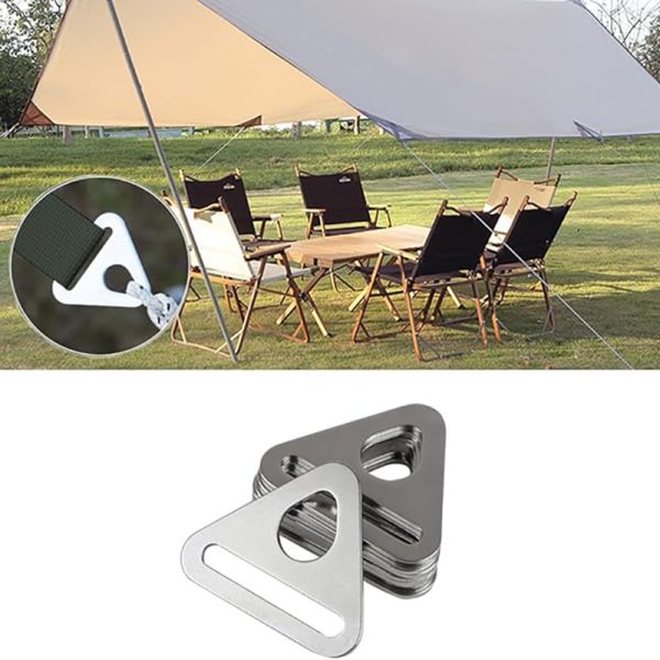 10pcs Tent Triangle Rope Buckle Hooks for Canopy Tent Shade Net Pull Button