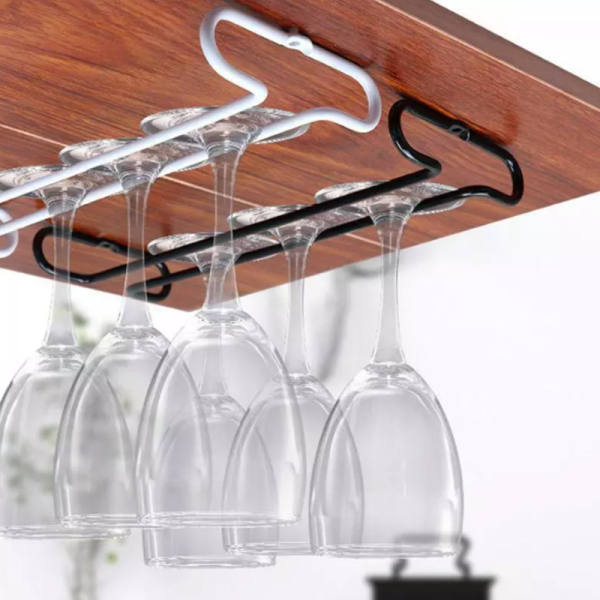 Under Cabinet Wine Glass Racks Stemware Holder Glass Storage Hanger Organizer