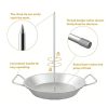 Vertical Skewer Pan Stainless Steel BBQ Meat Plate with 3 Replacement Spikes