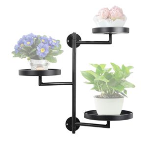 3-tier Wall-mount Plant Rack Rotating Window Plant Shelves to Enhance Home Decor