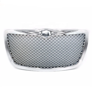 Hood Grille Chrome for Chrysler 300/300C 2005-2010 Front Bumper Mesh Grill Heavy Duty ABS Plastic Front Bumper Radiator Grille