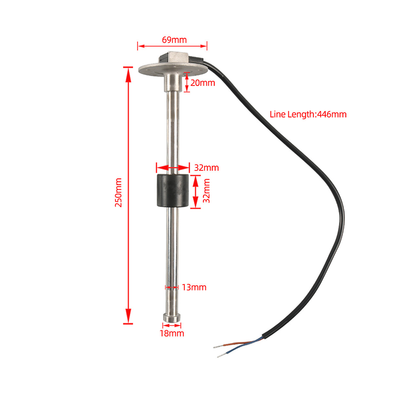 250mm Water Fuel Level Sender Tank Level Sending Unit Marine Boat 240-33 ohms