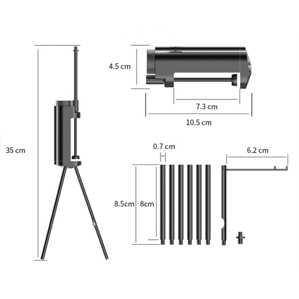 Camping Lantern Tripod Bracket Camping Lights Support Adjustable Desktop Tabletop Stand Camera Phone for Outdoor Hiking Equipment Clamp Type Lantern Stand Lightweight Multi-functional Lantern Hanger