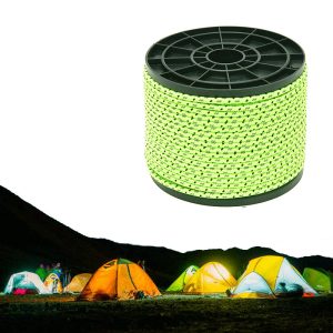 50m Camping Tent Reflective Rope Outdoor Windproof String Ground Stake Cord