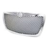 Hood Grille Chrome for Chrysler 300/300C 2005-2010 Front Bumper Mesh Grill Heavy Duty ABS Plastic Front Bumper Radiator Grille