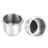 2pcs Boat Drink Cup Holders Stainless Steel Marine Bottle Stand