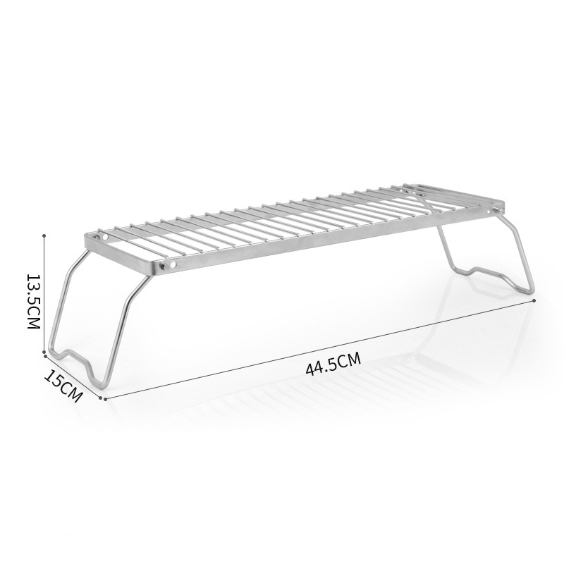 Extended Folding Camping Grate Portable Stainless Steel Outdoor Baking Tray Bracket