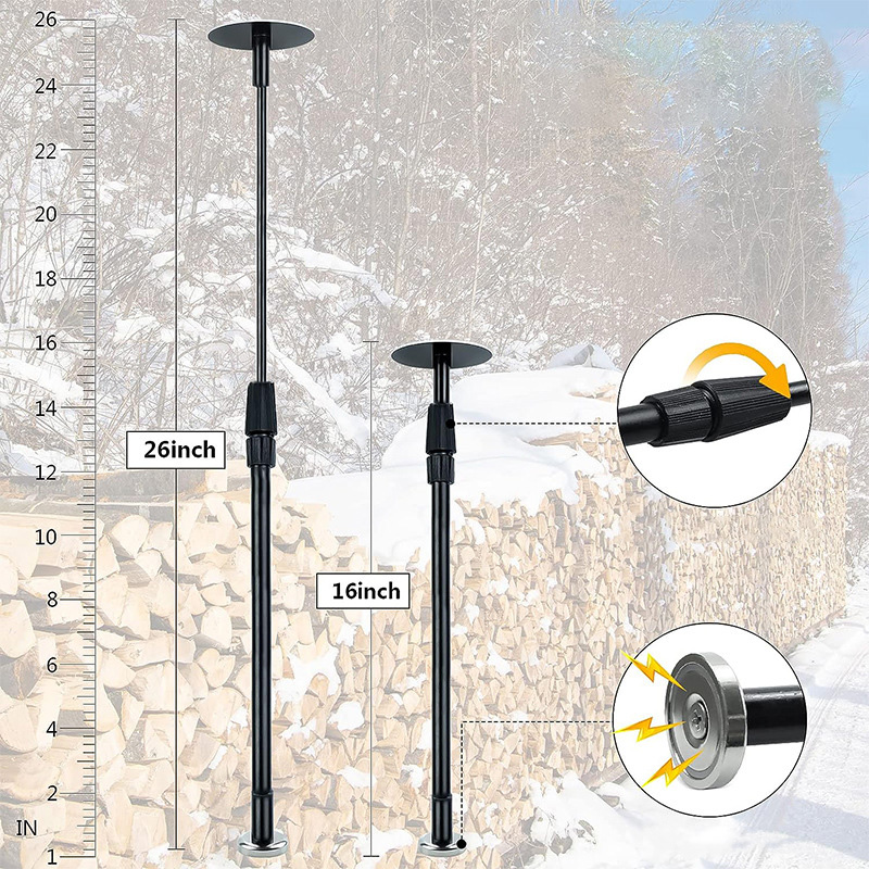 Firewood Measuring Tool Adjustable Magnetic Wood Measure Kit Retractable Wood Cutting Tool