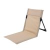 Folding Beach Seat with Back Portable Back Chair for Camping Garden Lawn