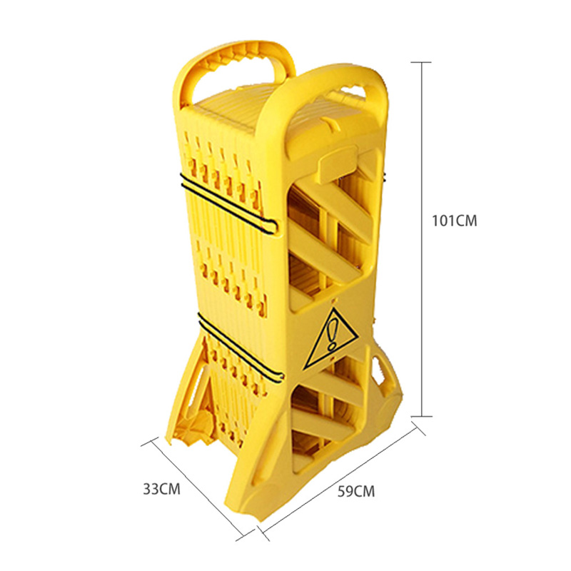 Folding Telescopic Safety Fence Security Expandable Mobile Barrier Barricade with Carrying Handle