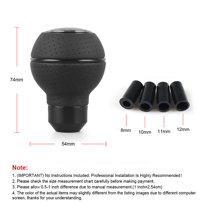 Gear Shift Knob 5 Speed Universal Car Gear Shift Knob Manual Transmission Leather and Aluminium Base Replace Car Knob Directly Automatic Transmission