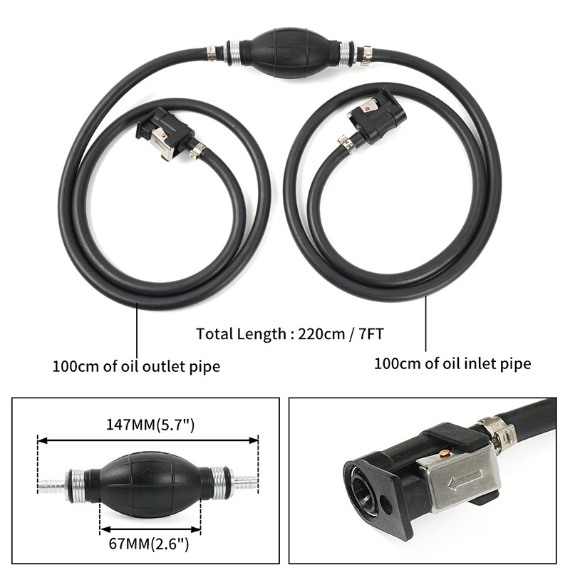 Hand Outboard Fuel Line Hose Boat Engine Petrol Tank Connectors Compatible with Yamaha Mariner